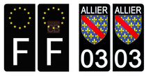 Load image into Gallery viewer, 03 ALLIER - Stickers pour plaque d'immatriculation, disponible pour AUTO et MOTO