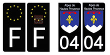 Load image into Gallery viewer, 04 ALPES DE HAUTES PROVENCE  - Stickers pour plaque d'immatriculation, disponible pour AUTO et MOTO