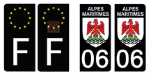 Load image into Gallery viewer, 06 ALPES MARITIMES - Stickers pour plaque d'immatriculation, disponible pour AUTO et MOTO
