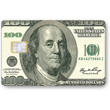 Load image into Gallery viewer, 100 dollars- sticker pour carte bancaire