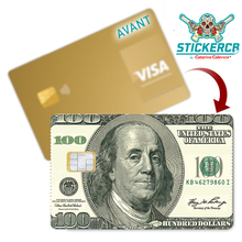 Charger l'image dans la galerie, 100 dollars- sticker pour carte bancaire