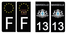 Load image into Gallery viewer, 13 MARSEILLE - Stickers pour plaque d'immatriculation, disponible pour AUTO et MOTO