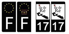 Load image into Gallery viewer, 17 ÎLE DE RÉ - Stickers pour plaque d'immatriculation, disponible pour AUTO et MOTO