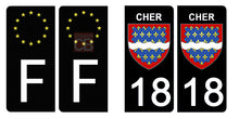 Load image into Gallery viewer, 18 CHER - Stickers pour plaque d'immatriculation, disponible pour AUTO et MOTO