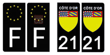 Load image into Gallery viewer, 21 COTE D'OR - Stickers pour plaque d'immatriculation, disponible pour AUTO et MOTO