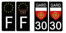 Load image into Gallery viewer, 30 GARD - Stickers pour plaque d'immatriculation, disponible pour AUTO et MOTO