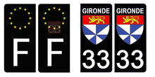 Load image into Gallery viewer, 33 GIRONDE - Stickers pour plaque d'immatriculation, disponible pour AUTO et MOTO