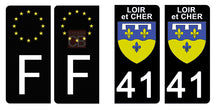 Load image into Gallery viewer, 41 LOIR et CHER - Stickers pour plaque d'immatriculation, disponible pour AUTO et MOTO