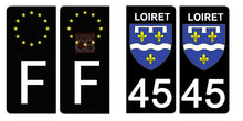 Charger l&#39;image dans la galerie, 45 LOIRET - Stickers pour plaque d&#39;immatriculation, disponible pour AUTO et MOTO
