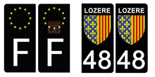 Load image into Gallery viewer, 48 LOZERE - Stickers pour plaque d'immatriculation, disponible pour AUTO et MOTO
