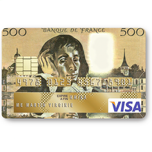 Load image into Gallery viewer, Pascal 500 francs - sticker pour carte bancaire
