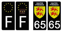 Load image into Gallery viewer, 65 HAUTES PYRENNEES - Stickers pour plaque d'immatriculation, disponible pour AUTO et MOTO