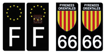 Load image into Gallery viewer, 66 PYRENNEES ORIENTALES - Stickers pour plaque d'immatriculation, disponible pour AUTO et MOTO