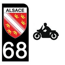 Load image into Gallery viewer, 68 ALSACE - Stickers pour plaque d'immatriculation, disponible pour AUTO et MOTO