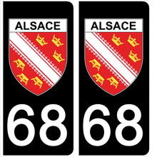 Load image into Gallery viewer, 68 ALSACE - Stickers pour plaque d'immatriculation, disponible pour AUTO et MOTO