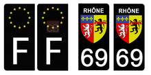 Load image into Gallery viewer, 69 RHONE - Stickers pour plaque d'immatriculation, disponible pour AUTO et MOTO