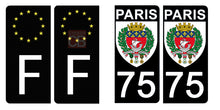 Load image into Gallery viewer, 75 PARIS - Stickers pour plaque d'immatriculation, disponible pour AUTO et MOTO