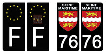 Load image into Gallery viewer, 76 SEINE MARITIME - Stickers pour plaque d'immatriculation, disponible pour AUTO et MOTO