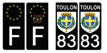 Load image into Gallery viewer, 83 VAR, TOULON - Stickers pour plaque d'immatriculation, disponible pour AUTO et MOTO