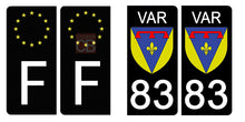 Load image into Gallery viewer, 83 VAR - Stickers pour plaque d'immatriculation, disponible pour AUTO et MOTO