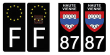 Load image into Gallery viewer, 87 HAUTE VIENNE - Stickers pour plaque d'immatriculation, disponible pour AUTO et MOTO