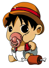 Load image into Gallery viewer, Sticker, Bébé à bord !  Tribute to Luffy (fanart)