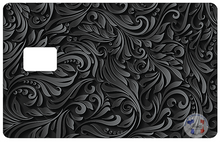 Load image into Gallery viewer, Cachemire noir - sticker pour carte bancaire, format US