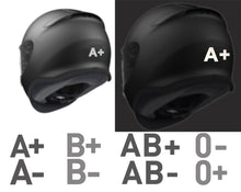 Charger l'image dans la galerie, 2 Stickers, votre groupe sanguin, Rétro-Réfléchissants pour Casques, Moto, vélo, trottinette