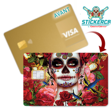 Load image into Gallery viewer, Catarina Calavera - Bank card sticker, available in two sizes.