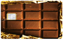 Load image into Gallery viewer, Tablette de chocolat - Sticker pour carte bancaire, disponible en deux formats.