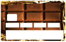 Load image into Gallery viewer, Tablette de chocolat - Sticker pour carte bancaire, disponible en deux formats.