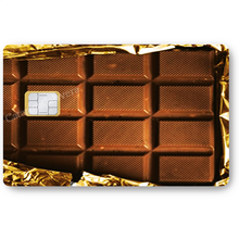 Load image into Gallery viewer, Tablette de chocolat - Sticker pour carte bancaire, disponible en deux formats.