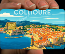 Charger l'image dans la galerie, Collioure, Sticker pour carte bancaire, format US