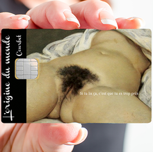 Load image into Gallery viewer, L'origine du monde , Courbet - Sticker pour carte bancaire, disponible en deux formats.