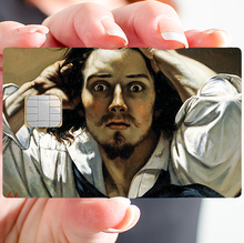 Load image into Gallery viewer, Le désespéré de Gustave Courbet - Sticker pour carte bancaire, disponible en deux formats.