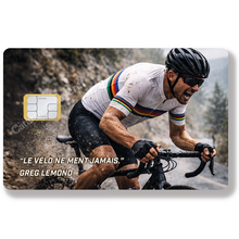 Charger l'image dans la galerie, Cyclisme, Sticker pour carte bancaire, format US
