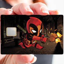 Load image into Gallery viewer, Deadpool Gun's - Sticker pour carte bancaire, disponible en deux formats.