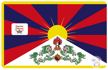 Load image into Gallery viewer, Drapeau du Tibet- sticker pour carte bancaire, format US