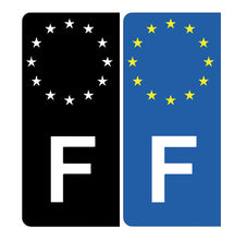 Charger l'image dans la galerie, Stickers pour plaque d'immatriculation AUTO ou MOTO, bleu ou noir- France,