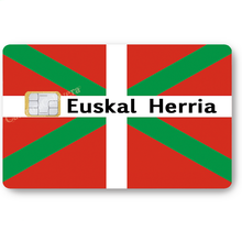 Load image into Gallery viewer, Euskal Herria, le pays Basque - Sticker pour carte bancaire, disponible en deux formats.
