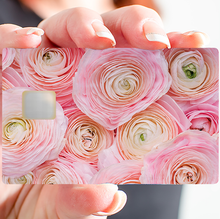 Load image into Gallery viewer, Fleur Pivoine - Sticker pour carte bancaire, disponible en deux formats.