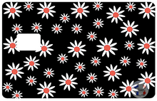 Charger l'image dans la galerie, Fleur marguerite au noir - Sticker pour carte bancaire, disponible en deux formats.