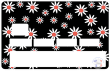 Charger l'image dans la galerie, Fleur marguerite au noir - Sticker pour carte bancaire, disponible en deux formats.