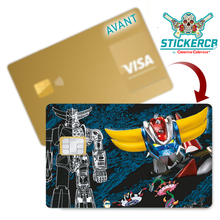 Charger l'image dans la galerie, Tribute to GOLDORAK – Sticker pour carte bancaire, disponible en deux formats.