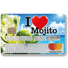 Charger l'image dans la galerie, I love MOJITO – Sticker pour carte bancaire, disponible en deux formats.
