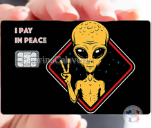 Load image into Gallery viewer, I Pay in peace - sticker pour carte bancaire, format US