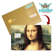 Charger l'image dans la galerie, La Joconde, Mona Lisa - Sticker pour carte bancaire, disponible en deux formats.