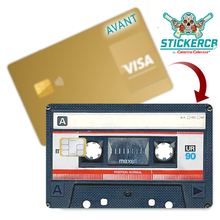 Charger l'image dans la galerie, Cassette audio, K7 - Sticker pour carte bancaire, disponible en deux formats.