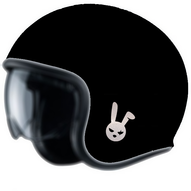 bike helmet rabbit logo 2 Stickers, Bunny, Reflective for Helmets, Motorcycle, Bike, Scooter –  STICKERCB