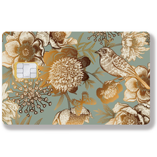 Load image into Gallery viewer, Oiseau d'or - Sticker pour carte bancaire, disponible en deux formats.